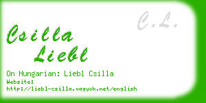 csilla liebl business card